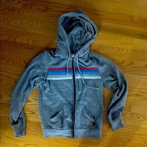 Aviator Nation 5 Stripe Zip Hoodie in Small lightly worn